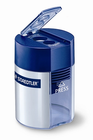 Staedtler Pencil Sharpener with Holder Double silver/blue